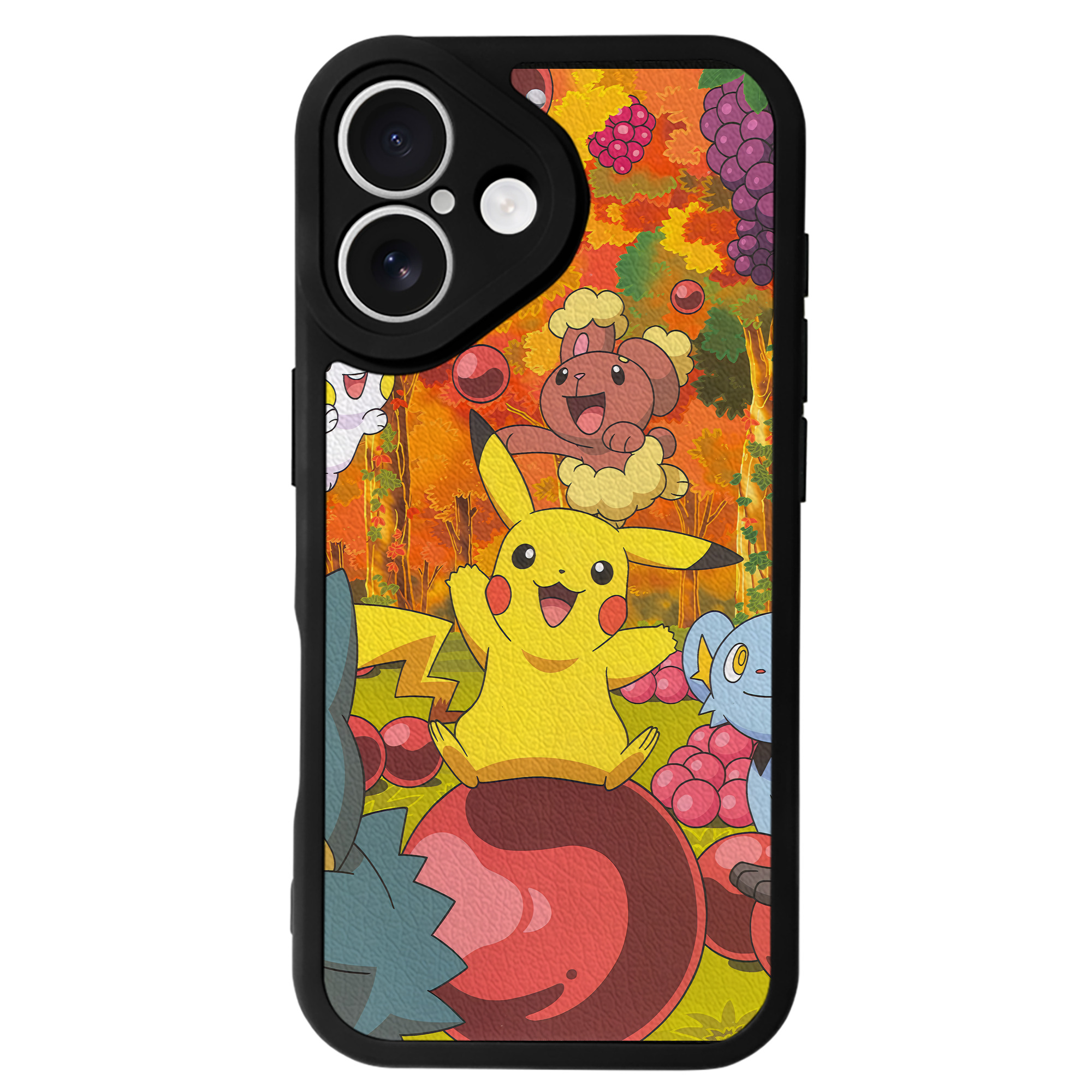 （画像用） ポケットモンスター Pokémon 【iPhone 16シリーズ対応】シリコンスマホケース（レザー調） 材質：シリコン